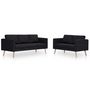 Voir la diapositive 2 : VIDAXL Ensemble de canape 2 pcs tissu noir