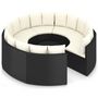 Voir la diapositive 3 : VIDAXL Salon de jardin 9 pcs avec coussins Resine tressee Noir