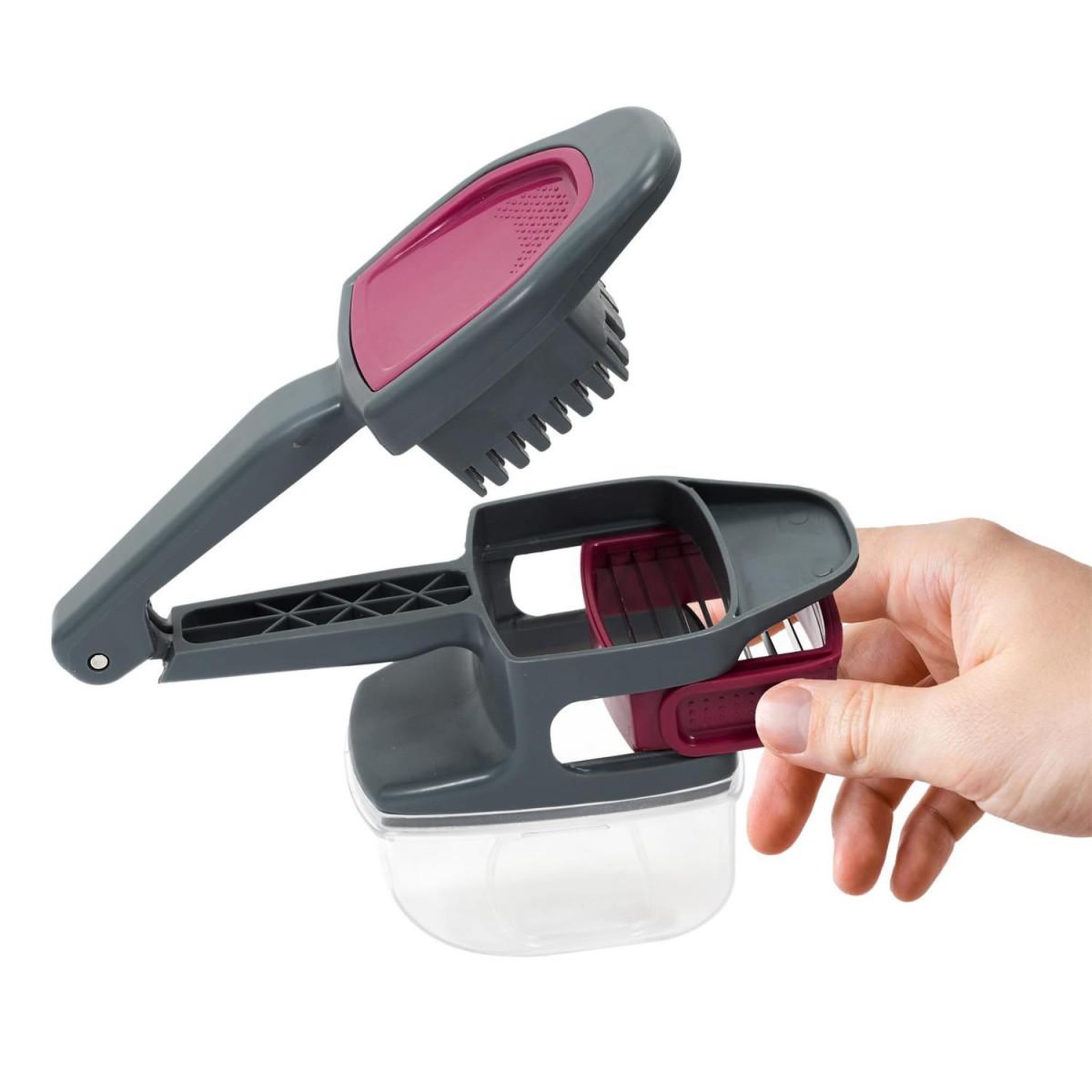 Voir la diapositive 5 : COOK CONCEPT Découpe Express 4 Lames  Kitchen  21cm Gris