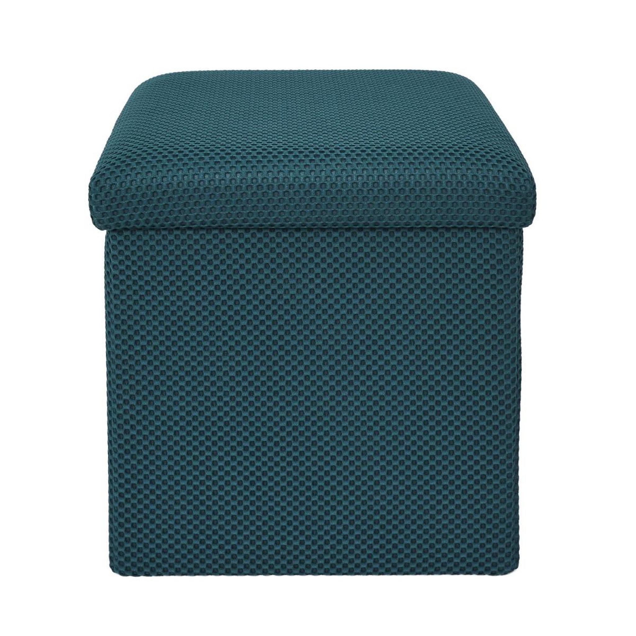 Voir la diapositive 2 : The Home Deco Factory Pouf coffre pliable  atome  38cm bleu