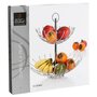 Voir la diapositive 3 : SECRET DE GOURMET Corbeille à fruits 2 Etages Chrome