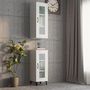 Voir la diapositive 3 : VIDAXL Armoire murale suspendue Blanc brillant 34,5x34x90 cm