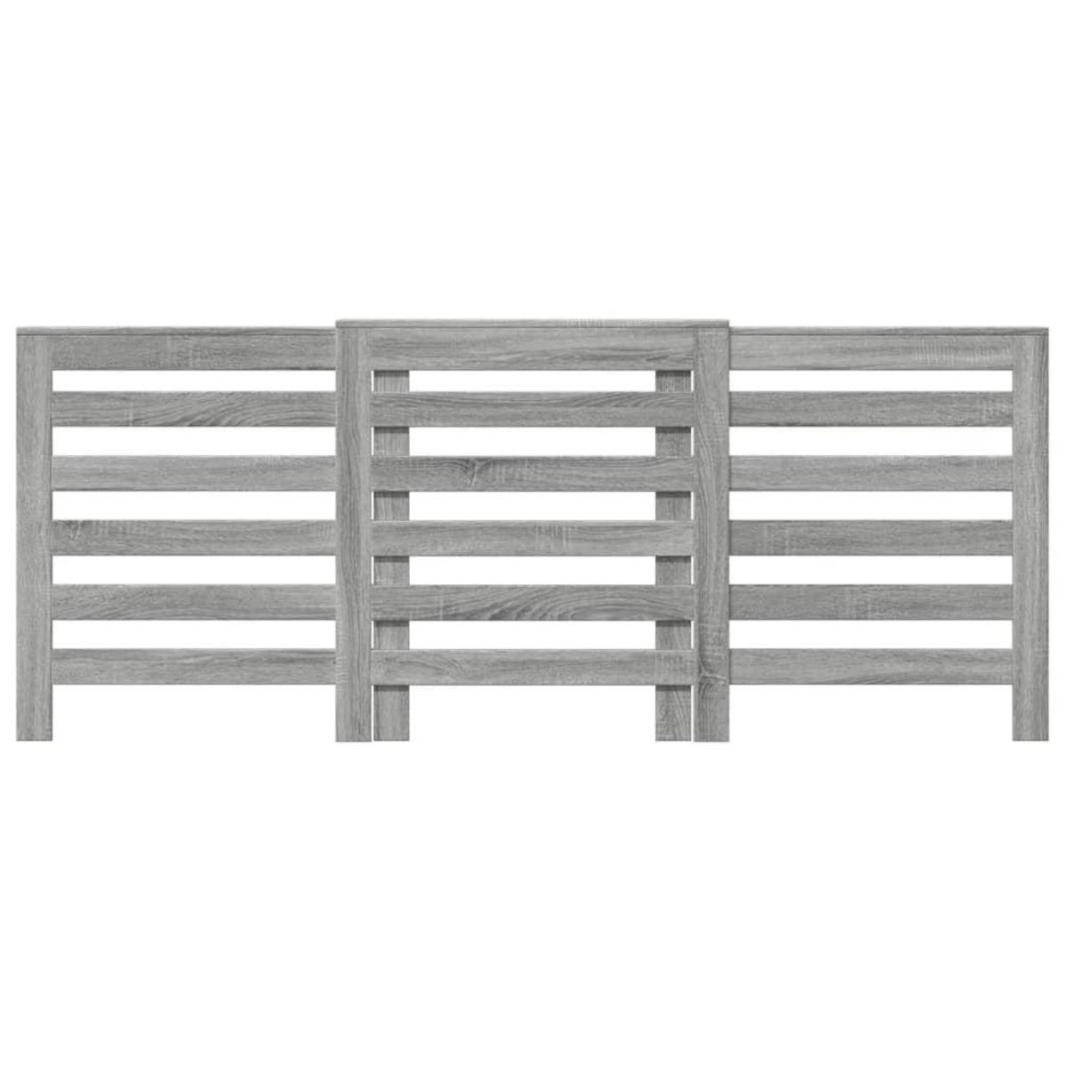 VIDAXL Cache-radiateur sonoma gris 205x21,5x83,5 cm bois d'ingenierie