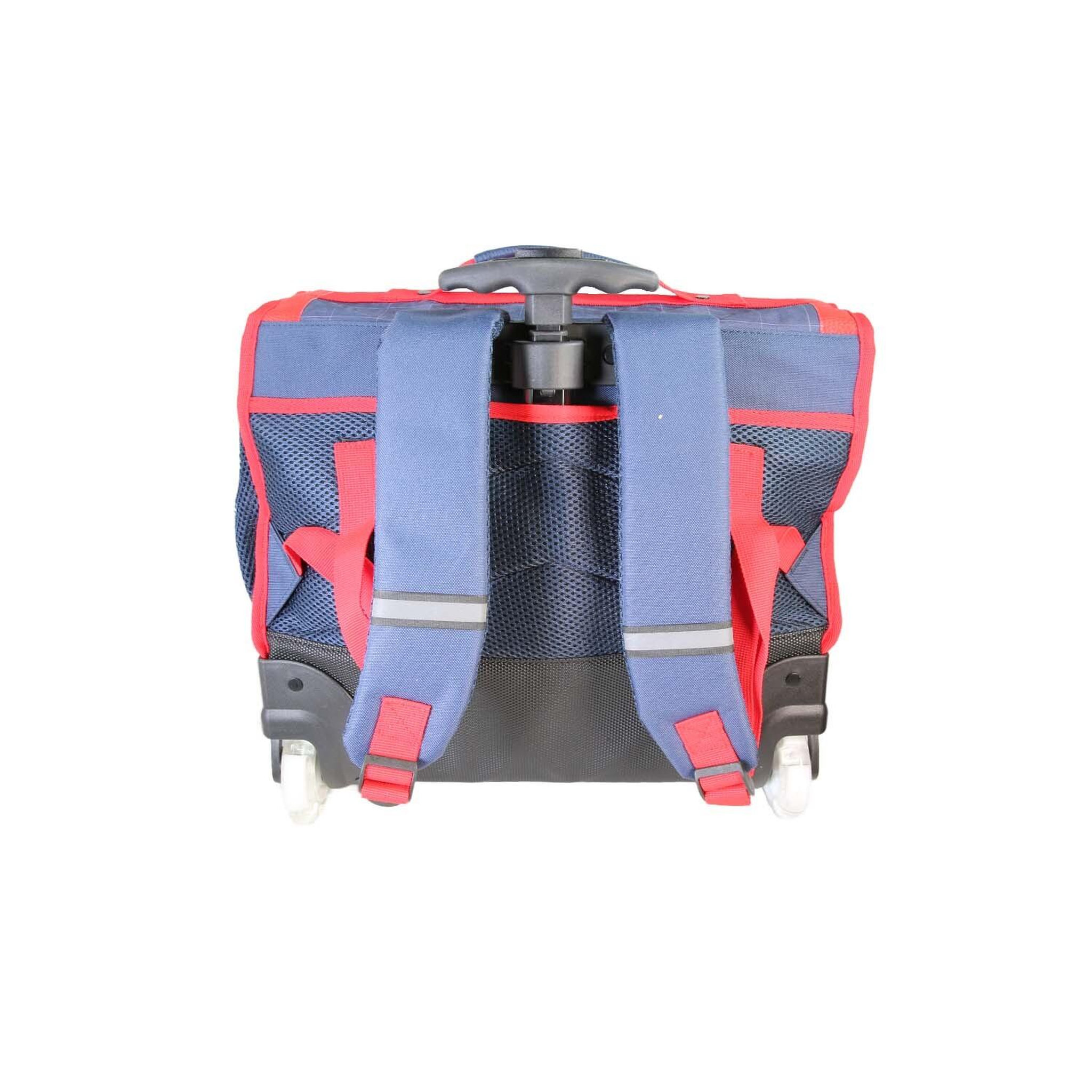 Voir la diapositive 4 : Bagtrotter Phileas – cartable à roulettes 41 cm voiture – bleu et rouge – garçon – 2 compartiments