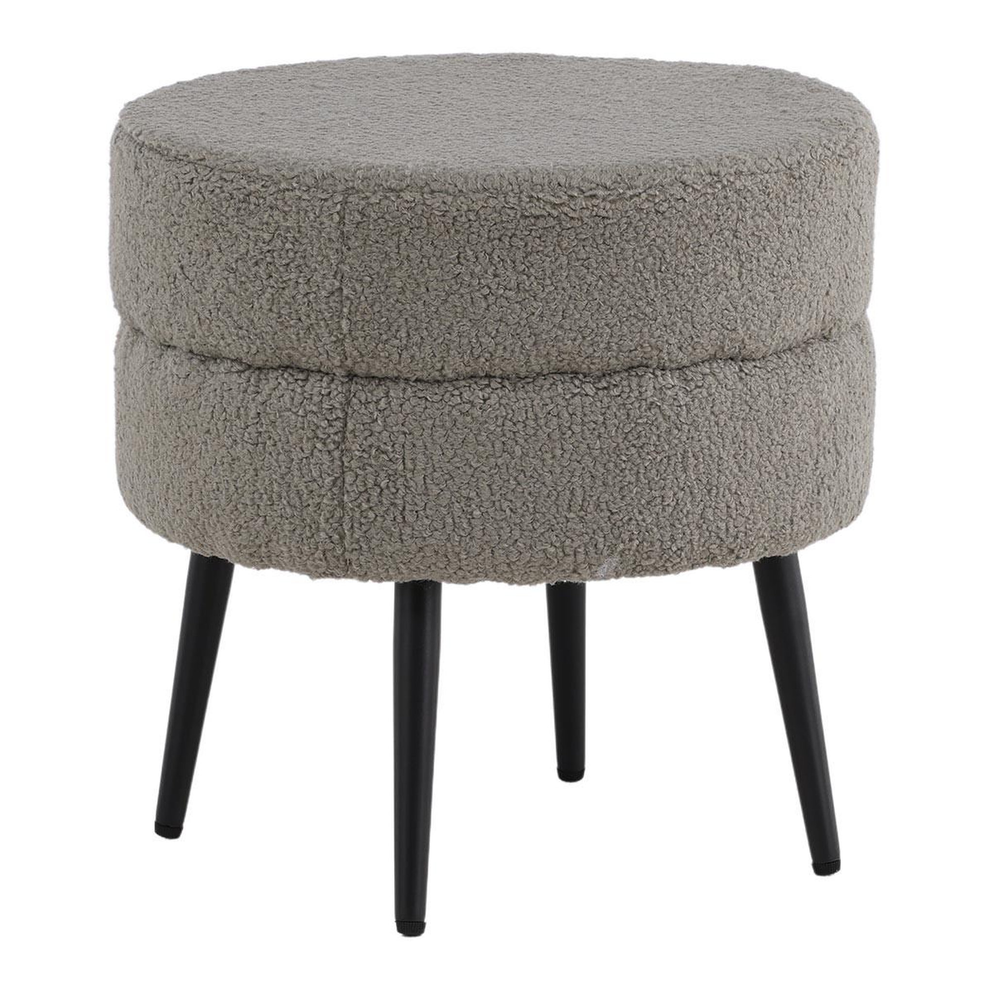 Paris Prix Pouf design bouclette  pot  40cm gris