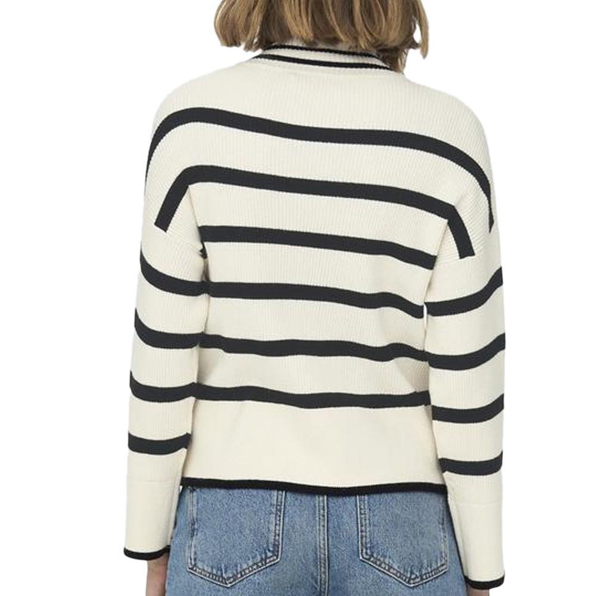 Voir la diapositive 2 : Only Pull Ecru/Noir Femme Only Libi