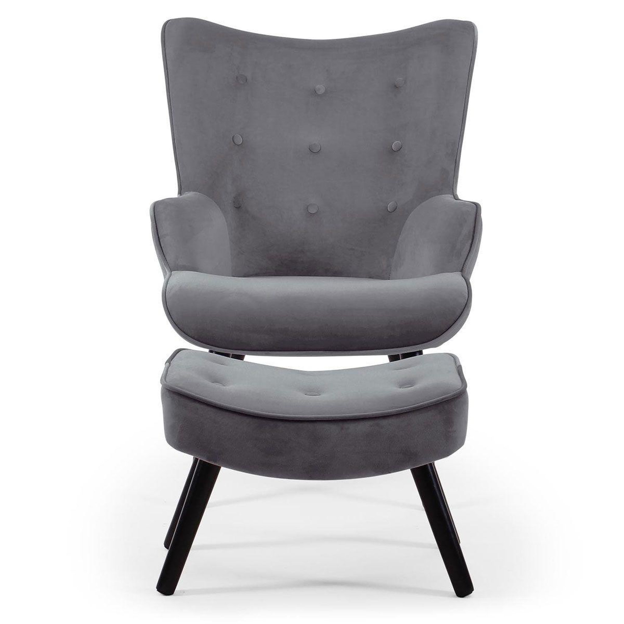 Voir la diapositive 2 : Paris Prix Fauteuil & pouf scandinave  nomi  100cm gris
