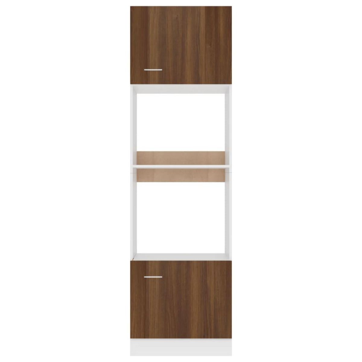 VIDAXL Armoire a micro-ondes Chene marron 60x57x207 cm