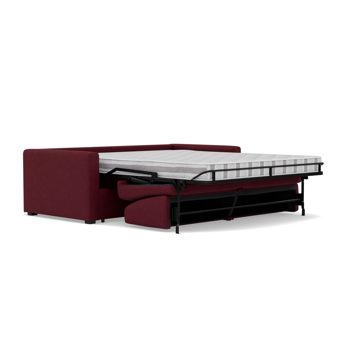 BEST MOBILIER Julia - canapé 3 places convertible express couchage quotidien 140 cm matelas 14 cm en tissu