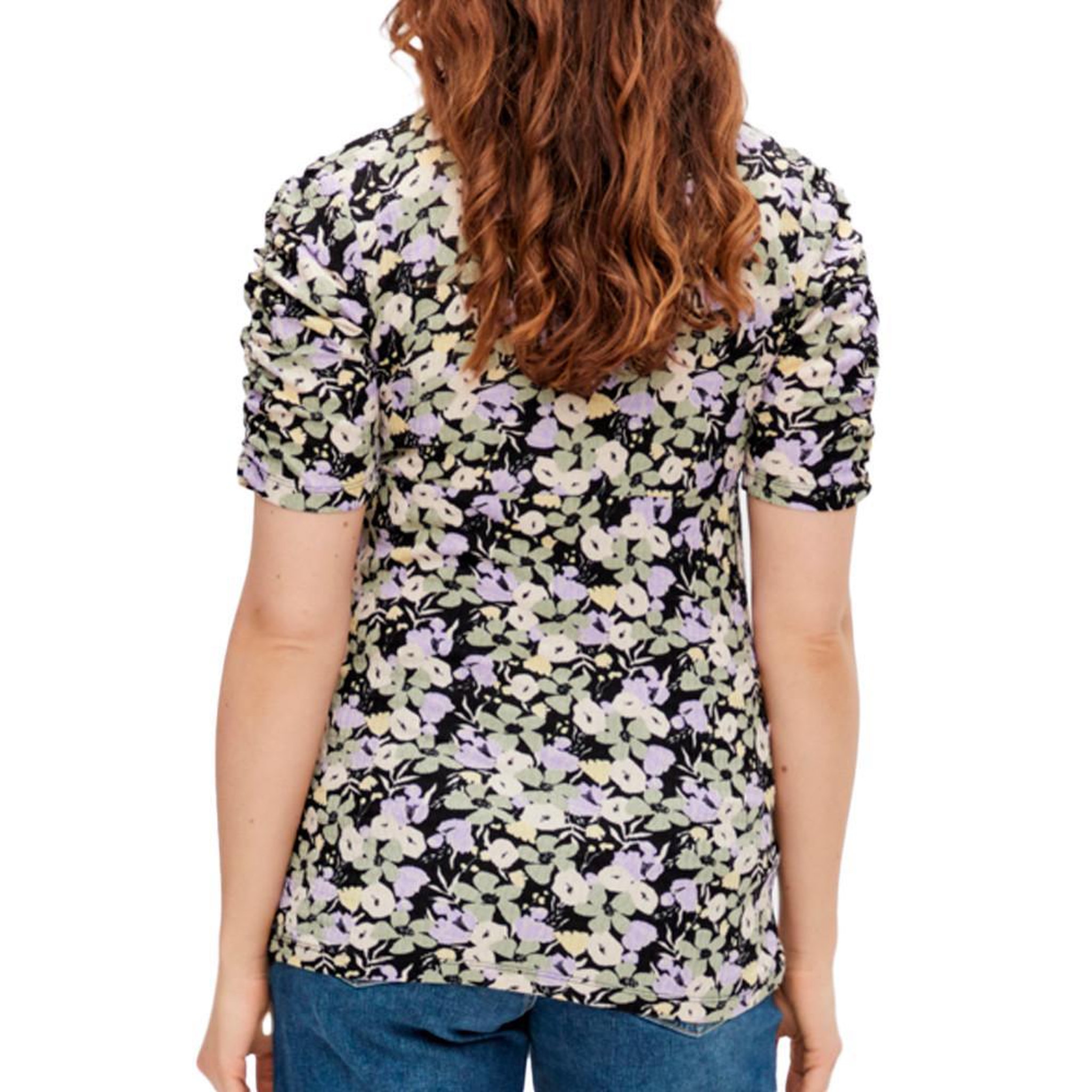 Voir la diapositive 2 : MAMALICIOUS Blouse te/Noire/Jaune Femme Mamalicious Janice