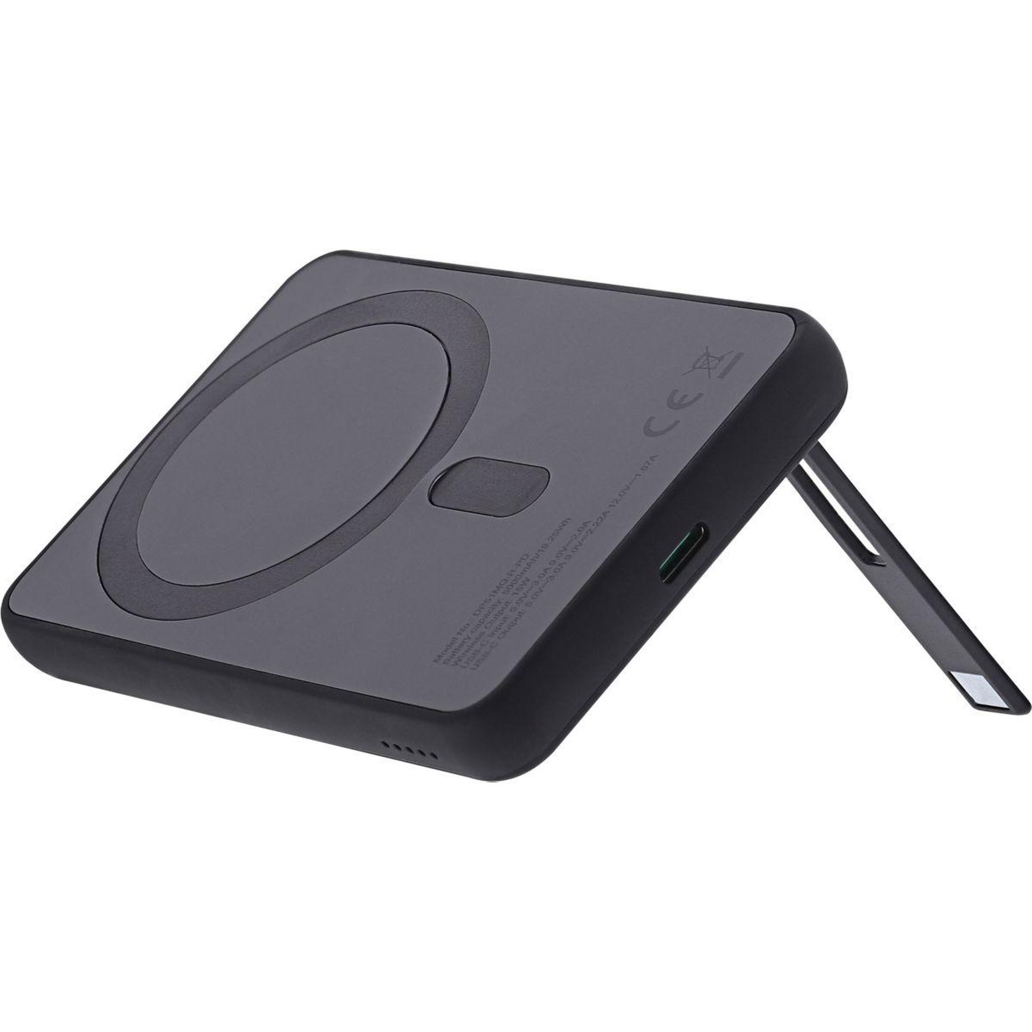 Voir la diapositive 4 : TNB Batterie externe 5000 mAh MagSafe fonction stand noir