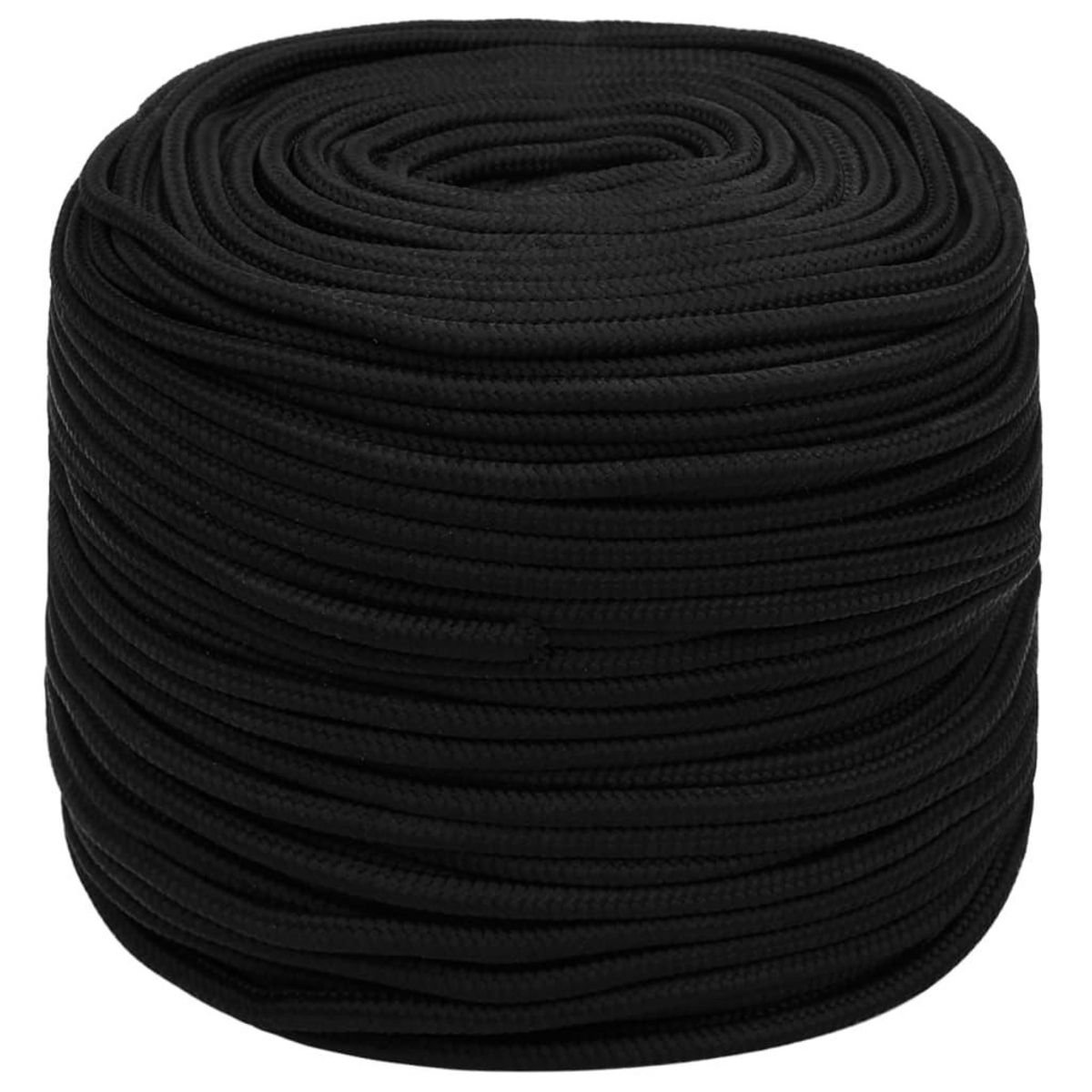 VIDAXL Corde de travail Noir 10 mm 250 m Polyester