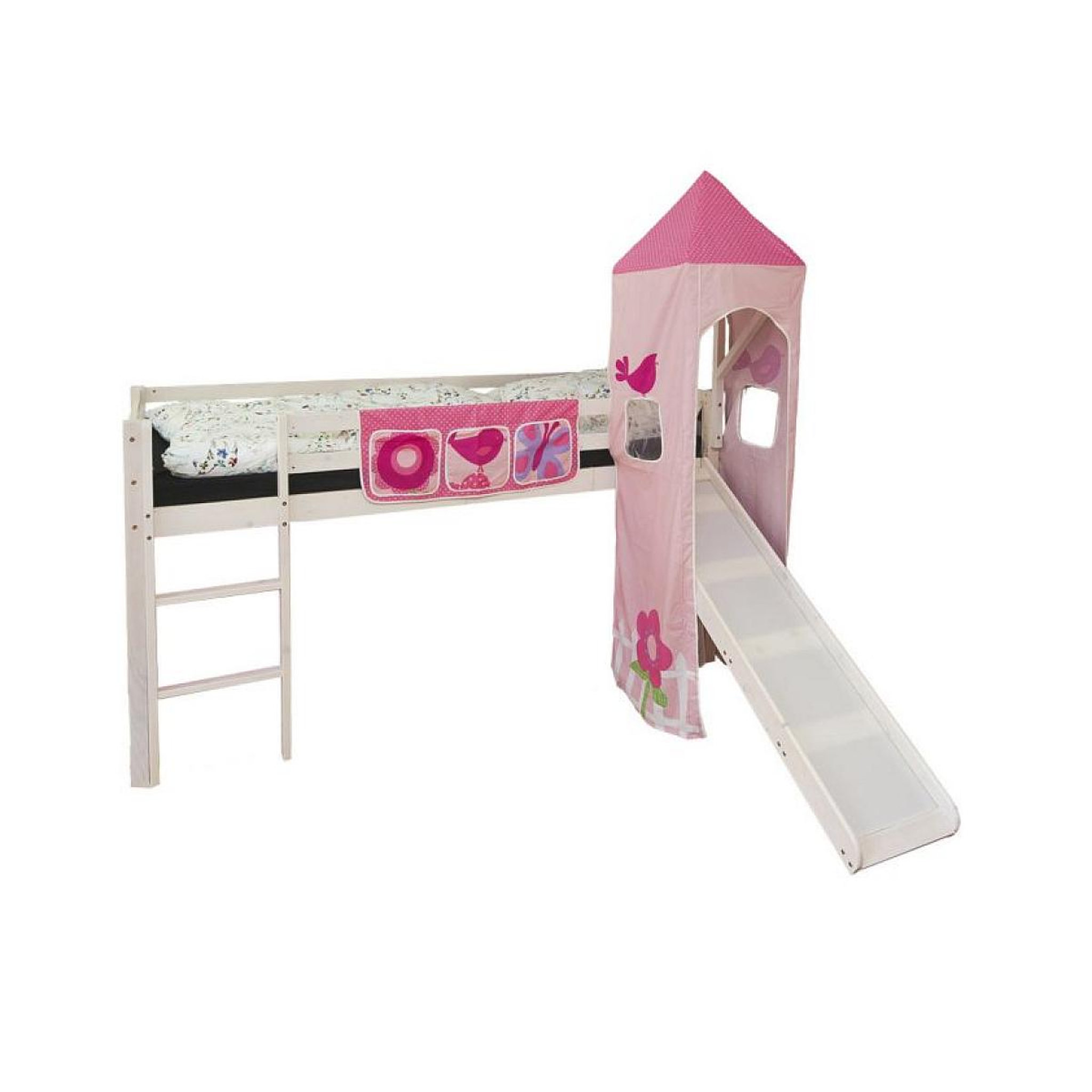 HomeStyle4U Lit 90x200 cm avec tour - printemps
