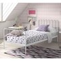 Voir la diapositive 3 : Paris Prix Lit Enfant  Alice  90x200cm Blanc
