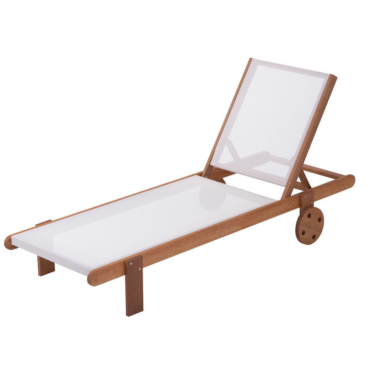 Habitat et Jardin Lot de 2 bains de soleil en bois exotique  Saïgon  - Maple - Ecru