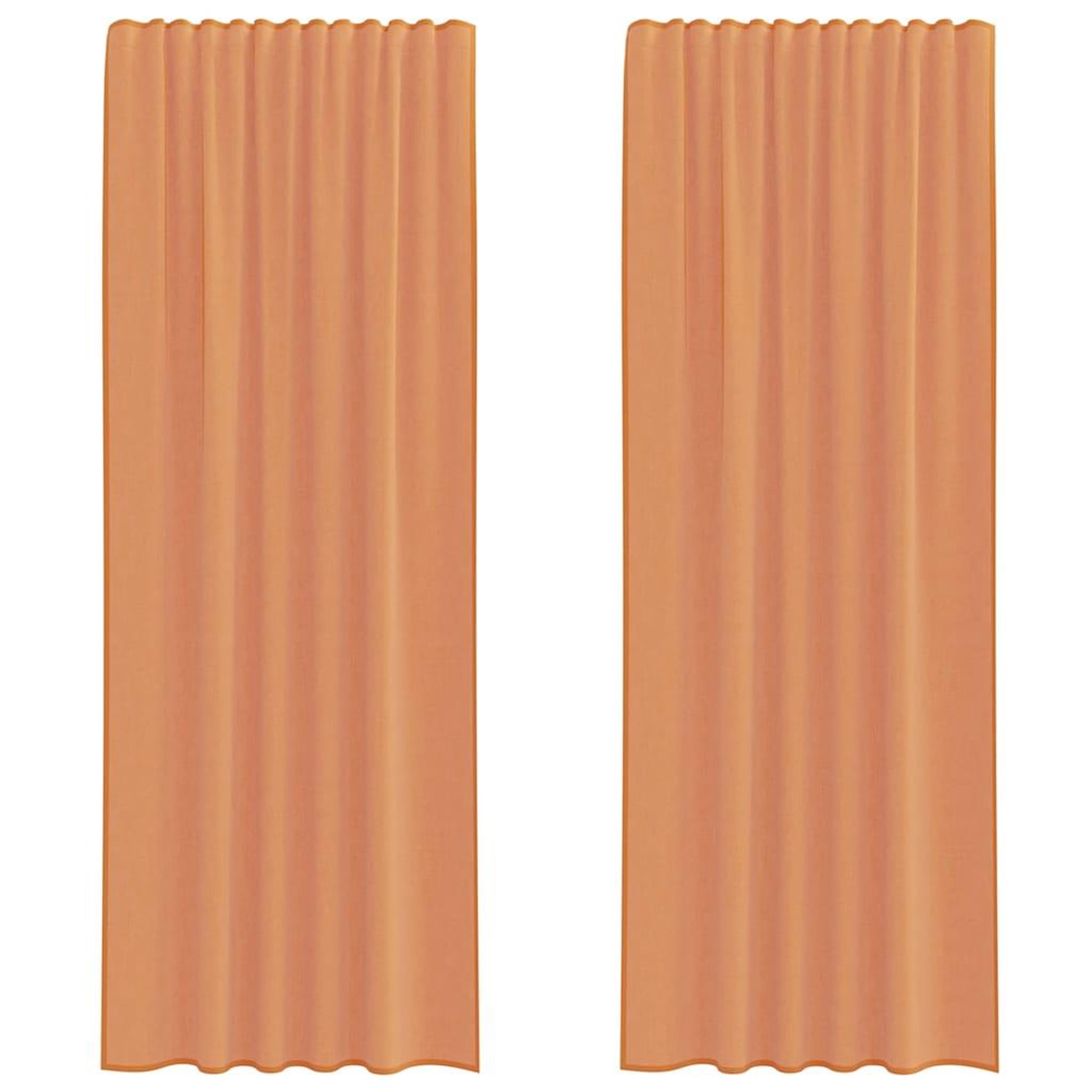 Voir la diapositive 2 : VIDAXL Rideaux en voile avec boucles 2 pcs terre cuite 140x260 cm