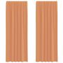 Voir la diapositive 2 : VIDAXL Rideaux en voile avec boucles 2 pcs terre cuite 140x260 cm