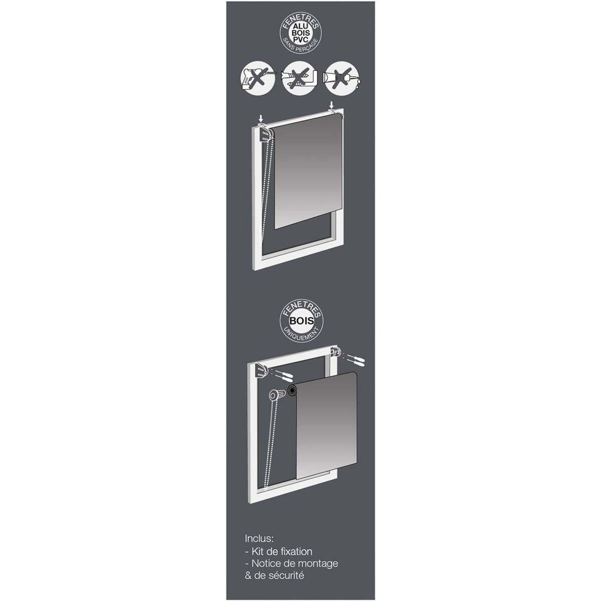 Paris Prix Store Enrouleur  Envolea  90x180cm Blanc