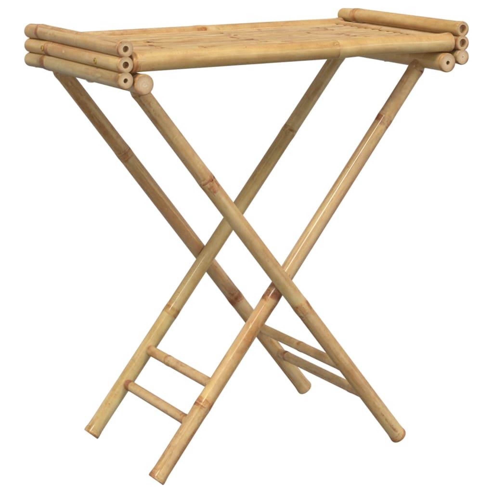 Voir la diapositive 2 : VIDAXL Table a plateau pliante 70,5x42,5x80 cm bambou