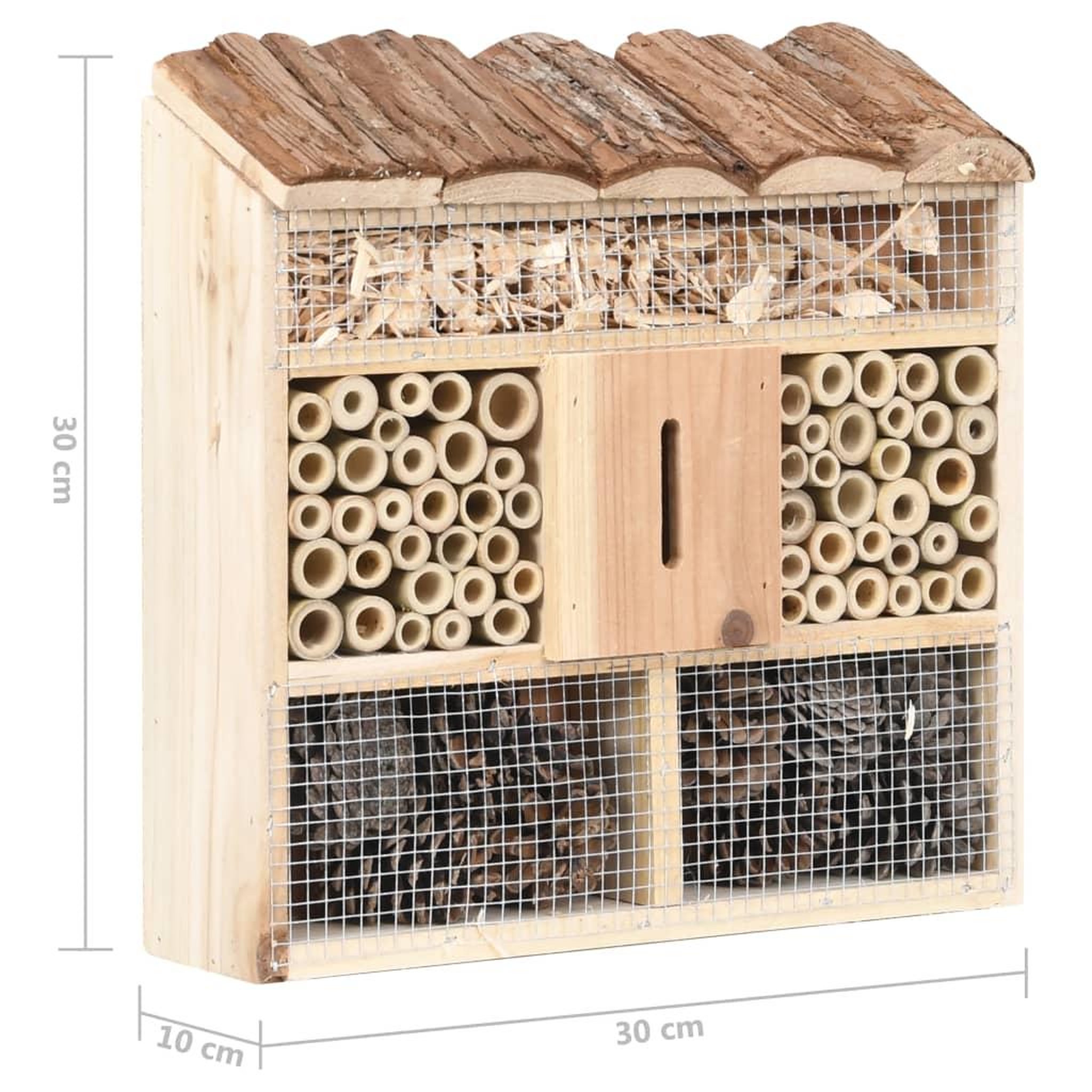 Voir la diapositive 6 : VIDAXL Hotel a insectes 30x10x30 cm bois de sapin