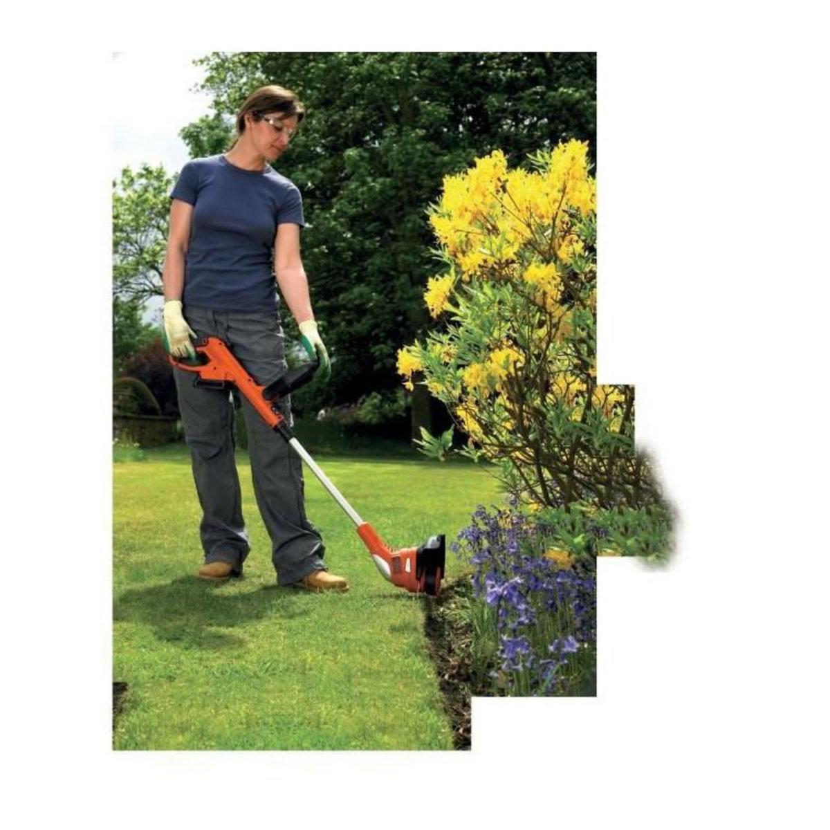 Black et Decker BLACK+DECKER Coupe-Bordure 23 cm 18 V 2 Ah - GLC1823L20-QW - Tete Pivotante 180°