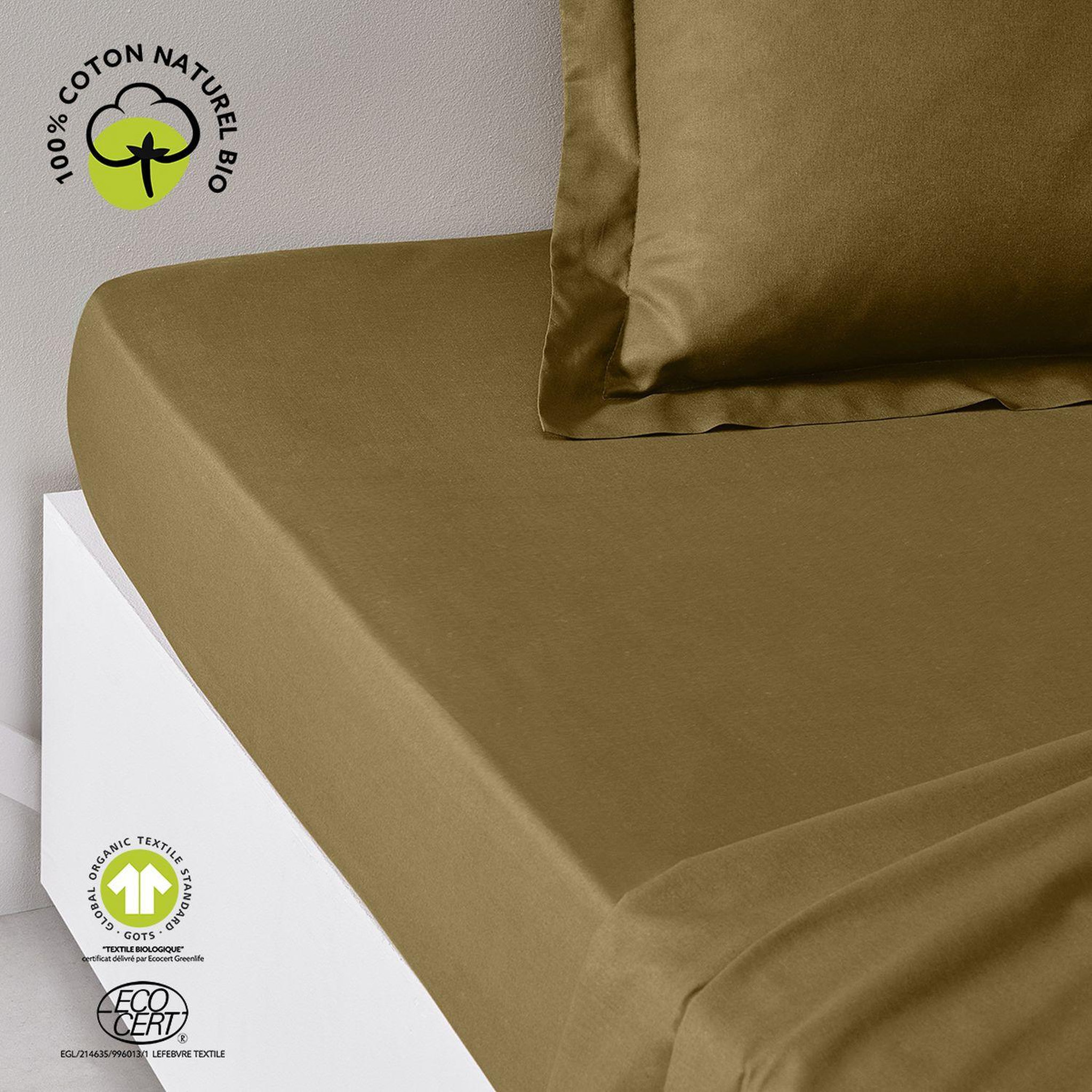 Voir la diapositive 2 : Today Drap housse 2 places - 100% coton BIO