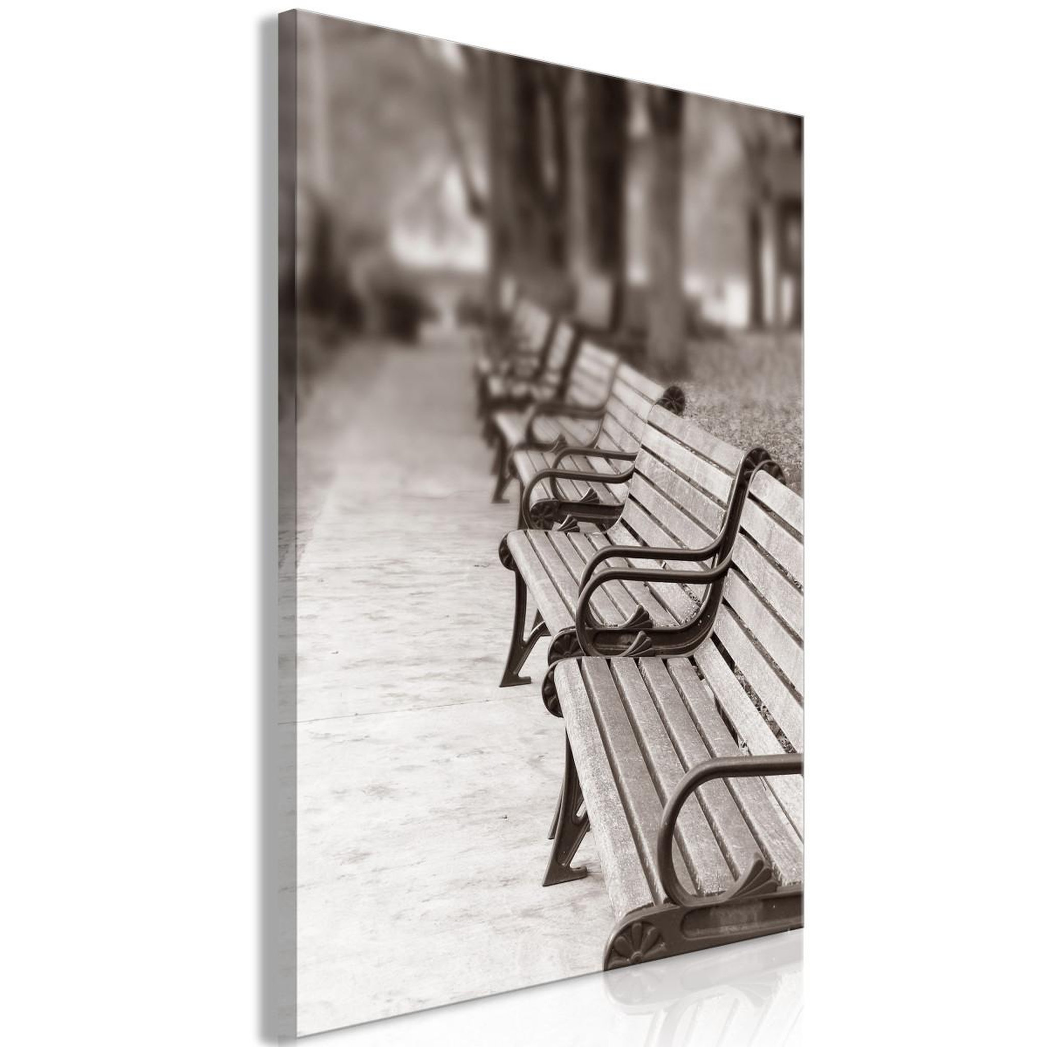 Voir la diapositive 1 : Paris Prix Tableau imprimé  park benches