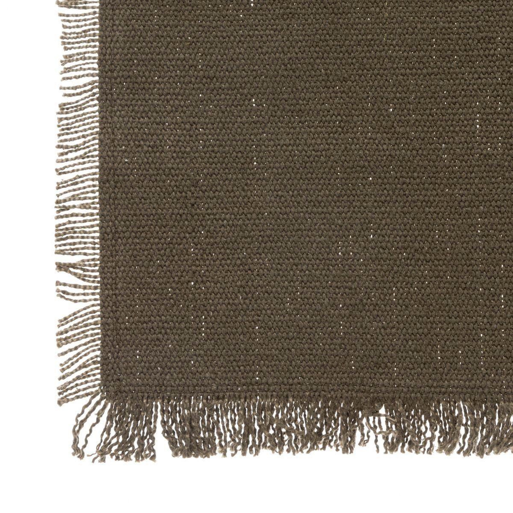 Voir la diapositive 2 : SECRET DE GOURMET Chemin de table  maha  38x140cm vert kaki