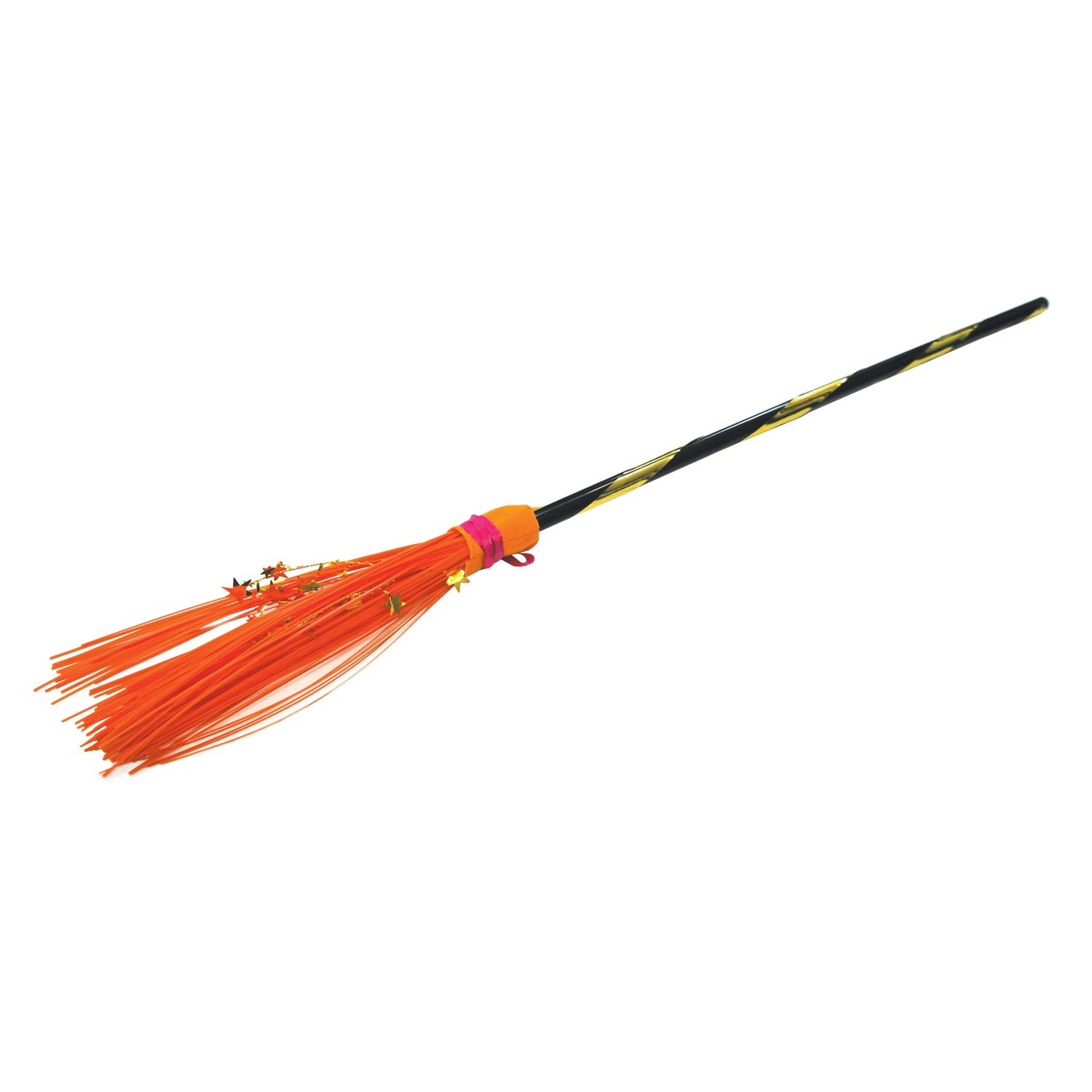 RUBIES Balai de sorcière orange fluo