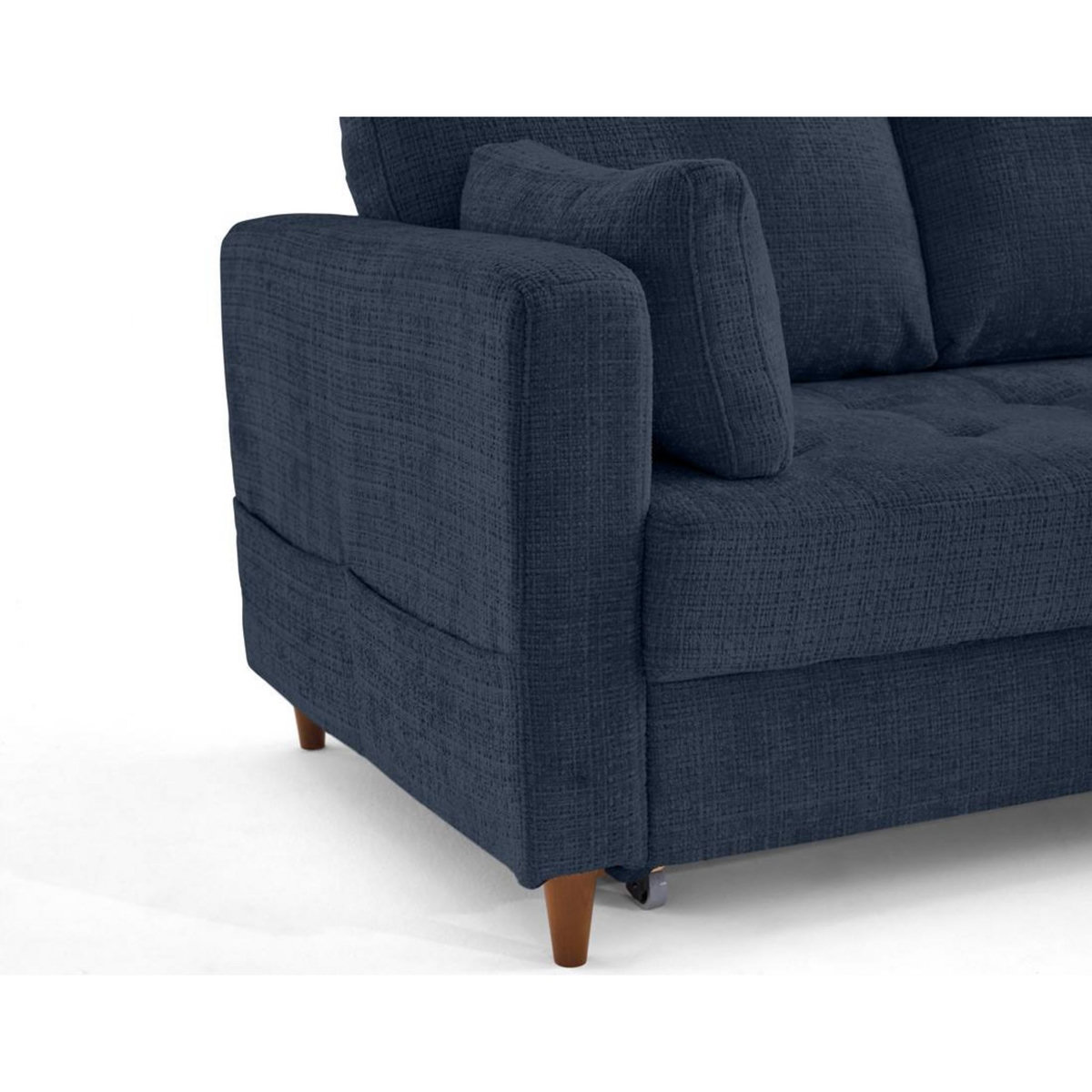 LISA DESIGN Anna - canapé d'angle droit 5 places convertible en velours texturé