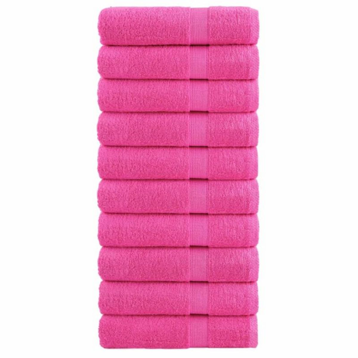 VIDAXL Serviettes de douche de qualité supérieure SOLUND 10 pcs rose