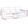 Voir la diapositive 6 : VIDAXL Canape a 3 places Gris clair 180 cm Tissu