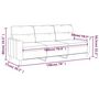 Voir la diapositive 6 : VIDAXL Canape a 3 places Gris clair 180 cm Tissu