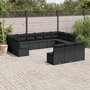 Voir la diapositive 1 : VIDAXL Salon de jardin avec coussins 13 pcs noir resine tressee