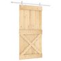 Voir la diapositive 2 : VIDAXL Porte coulissante et kit de quincaillerie 100x210 cm pin massif