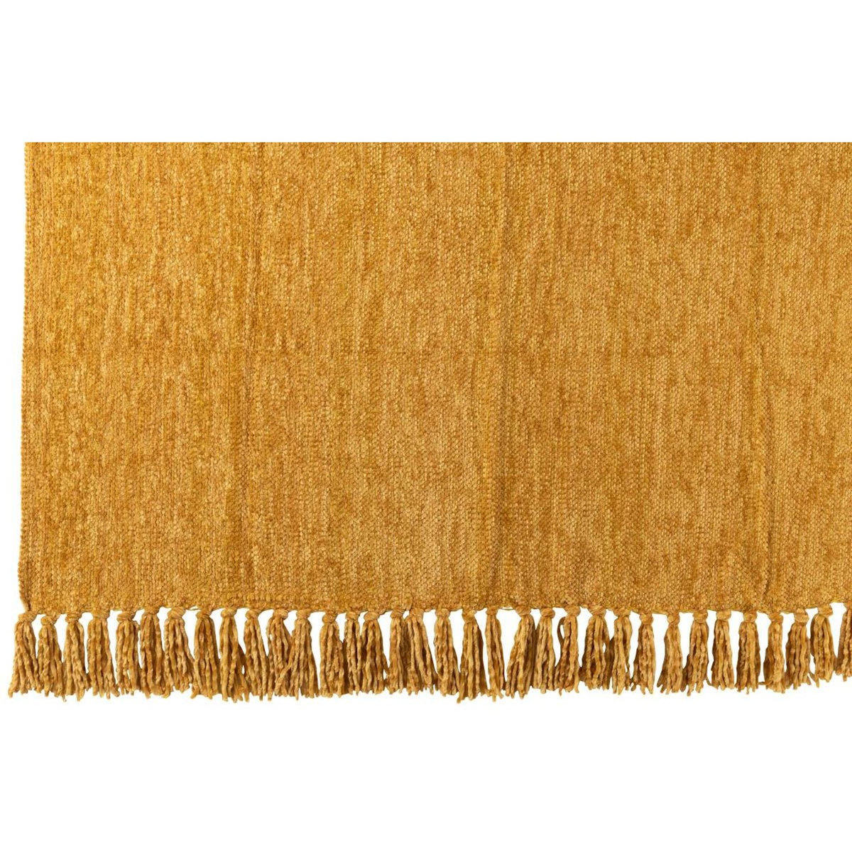 Paris Prix Plaid à Franges  Chenille  130x170cm Ocre