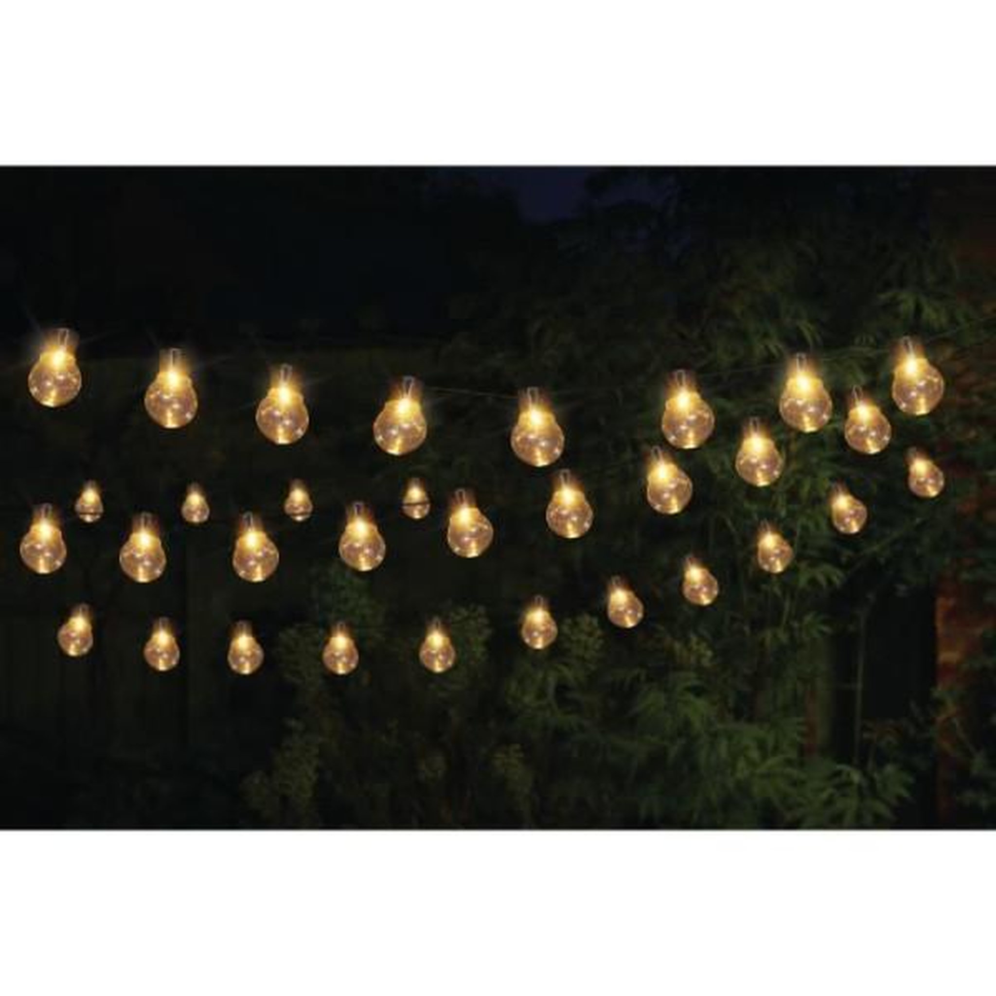 Voir la diapositive 5 : Smart garden Guirlande solaire smart garden globulb 40 led blanc chaud 13,7 m, panneau solaire, ip44