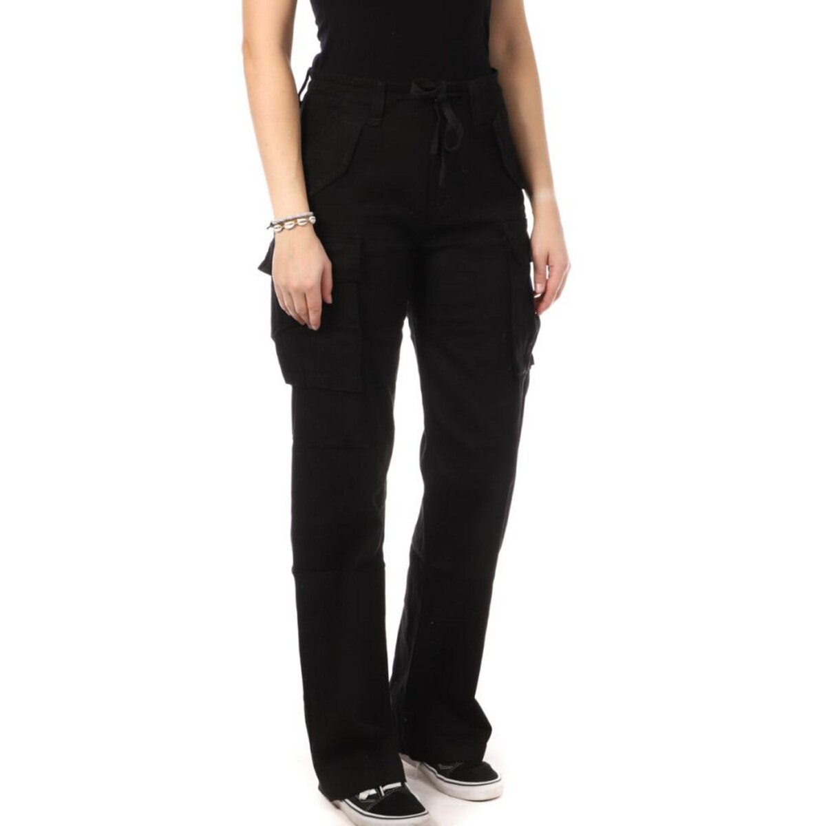 Pantalon noir femme pas cher new arrivals