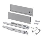 EMUCA SRL Tiroir extérieur Vertex avec réglages 3D hauteur 178 mm -  40kg -  profondeur 450mm -  Acier -  Peint en aluminium