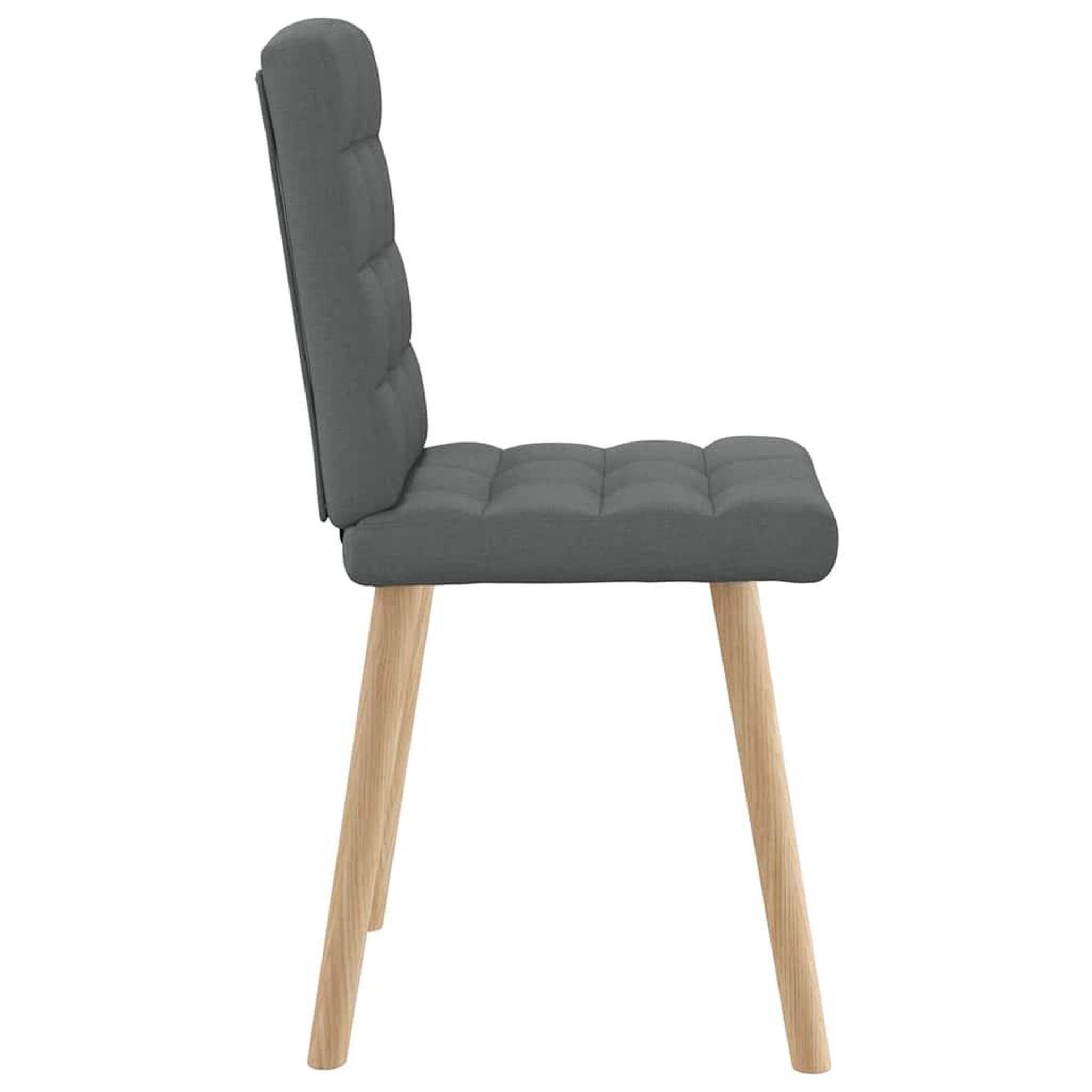 Voir la diapositive 5 : VIDAXL Chaises a manger lot de 6 gris fonce tissu