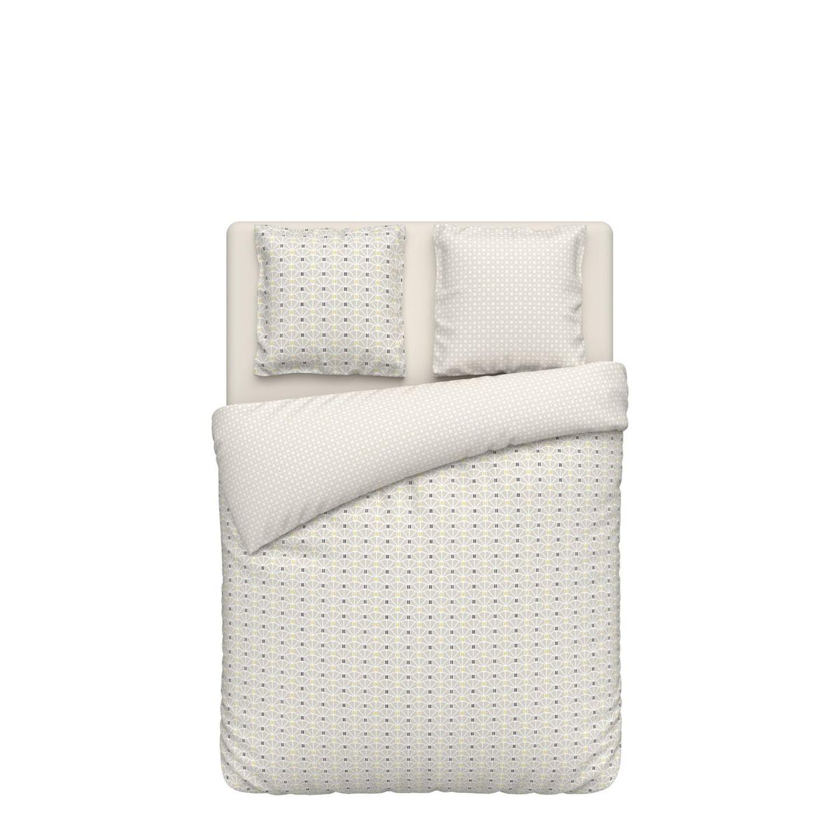 ACTUEL Parure housse de couette en coton 57 fils ORIGAMI