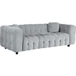 Habitat et Jardin Canapé droit en tissu chenille  Vendome  - 3 places - Gris