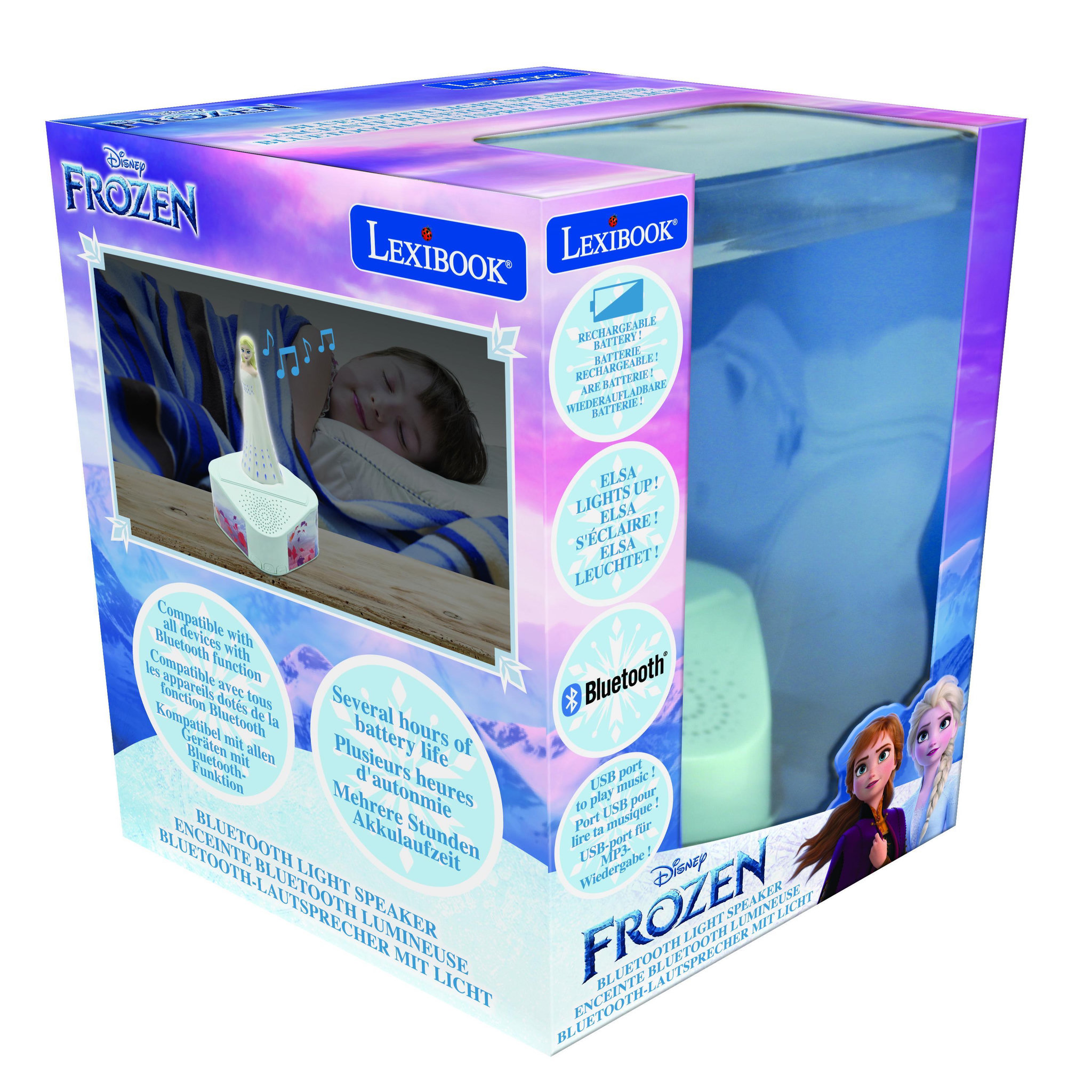 Voir la diapositive 6 : Lexibook Enceinte Bluetooth avec figurine lumineuse Elsa