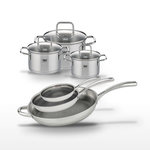 ELO Lot 3 Poêles 24/28/32 cm & 3 Faitouts 14/16/20 cm Elo Relief Evolution