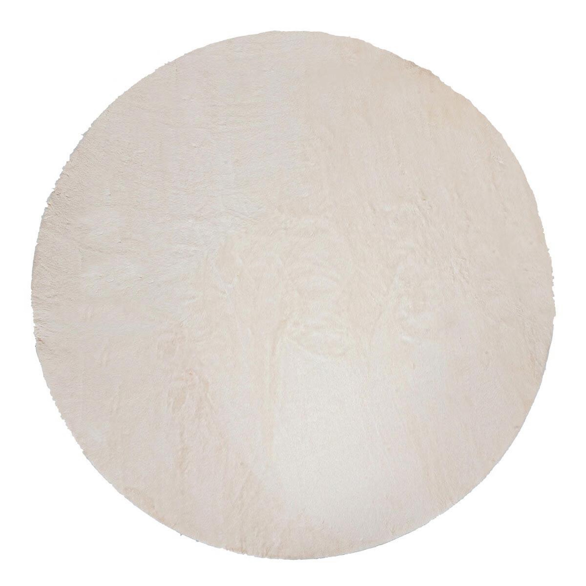 ATMOSPHERA Tapis imitation fourrure  automne  118cm blanc