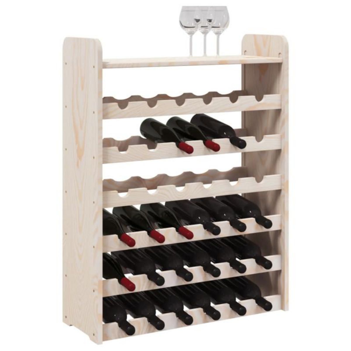 VIDAXL Casier à vin et panneau supérieur 67,5x25x87 cm bois pin massif