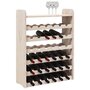 Voir la diapositive 4 : VIDAXL Casier à vin et panneau supérieur 67,5x25x87 cm bois pin massif