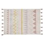 Lorena Canals Tapis coton motif indien - beige rose - 140 x 200