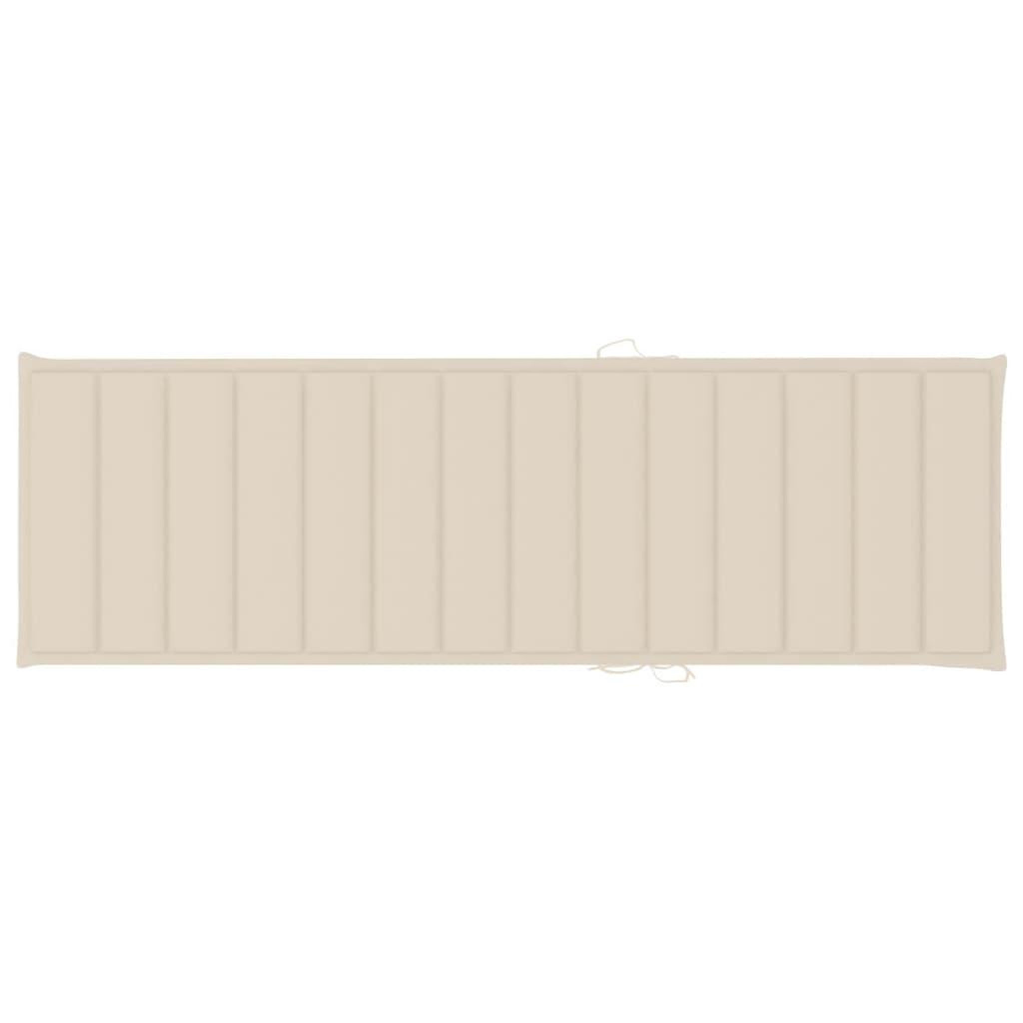 Voir la diapositive 3 : VIDAXL Chaise longue de jardin avec coussin Bois d'acacia solide