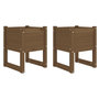 Voir la diapositive 2 : VIDAXL Jardinieres 2 pcs Marron miel 40x40x52,5 cm Bois massif de pin